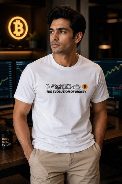 Evolution of Money Crypto Printed Unisex Crypto T-Shirt