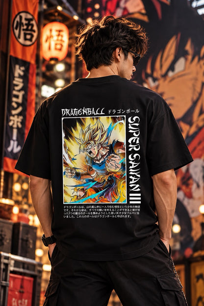 Goku Super Saiyan Anime Printed Oversize T-Shirt