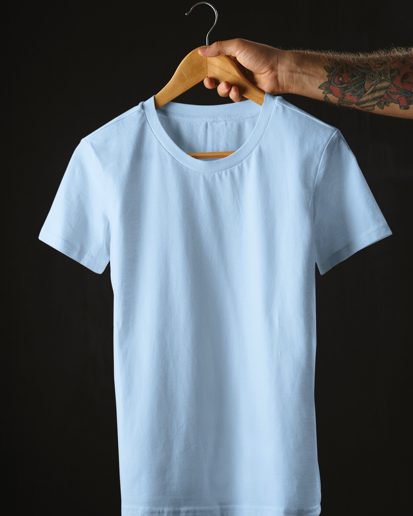 Electric Blue Premium Plain T-Shirt