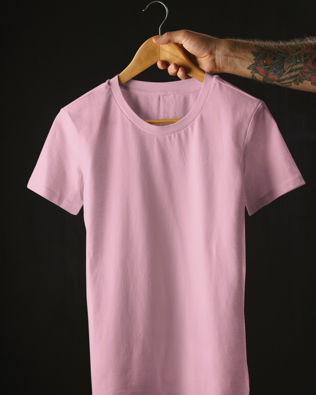 Pink Premium Plain T-Shirt