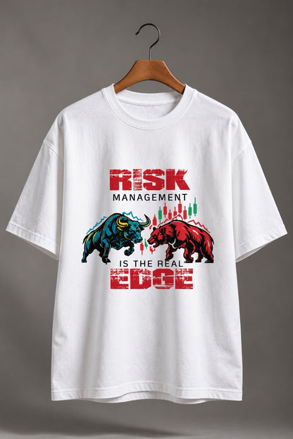 Risk Edge Oversize Printed Trading T-Shirt
