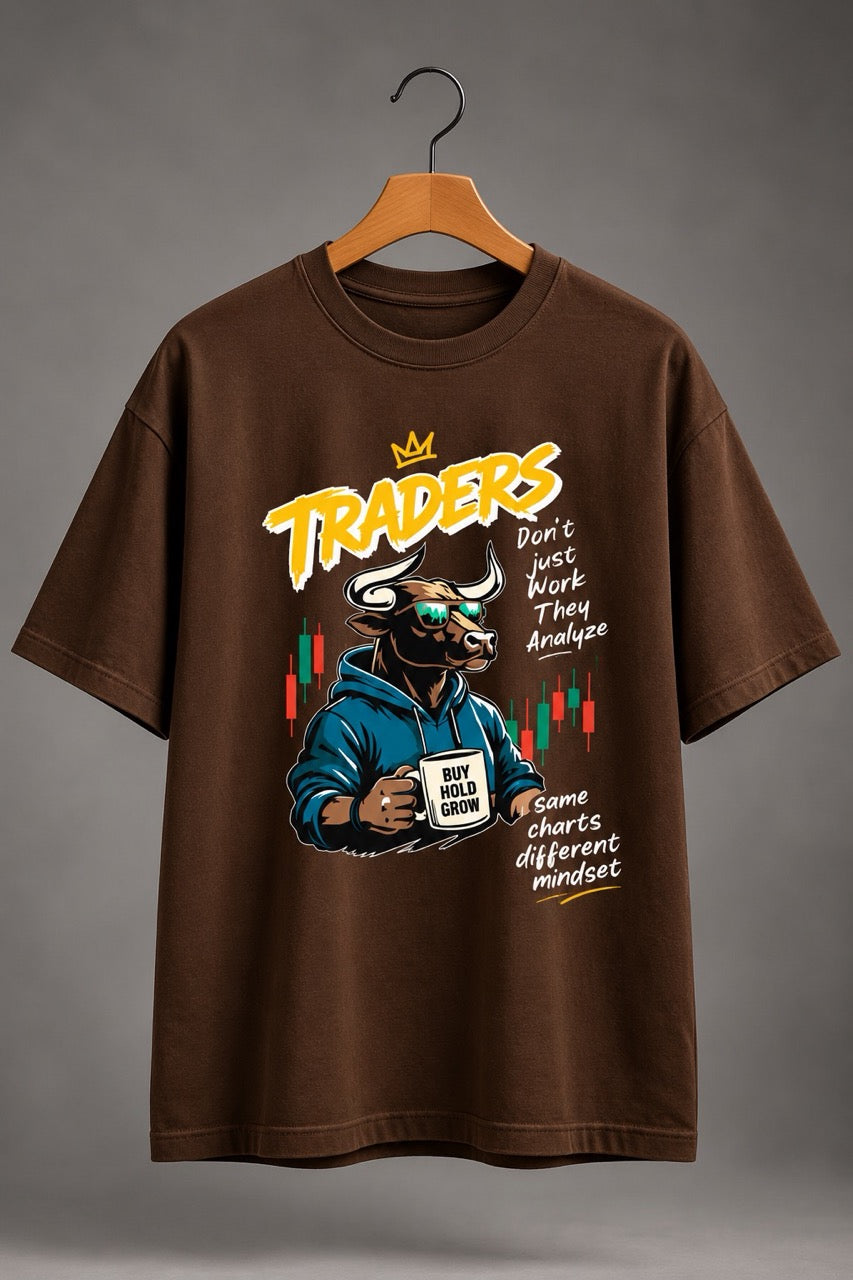 Trader Analyse n Hold Oversize Printed Trading T-Shirt