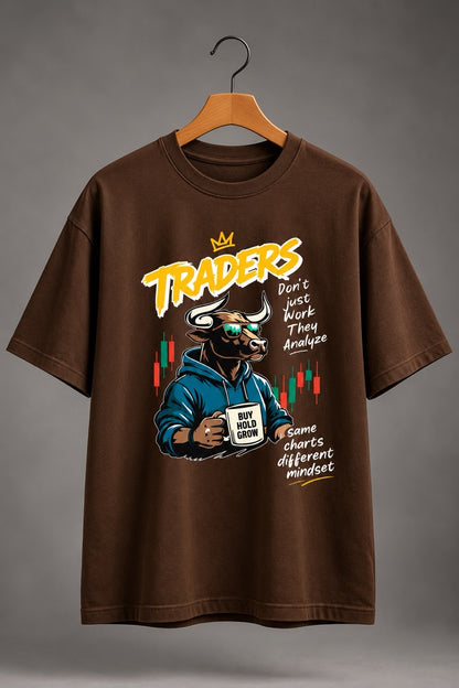 Trader Analyse n Hold Oversize Printed Trading T-Shirt