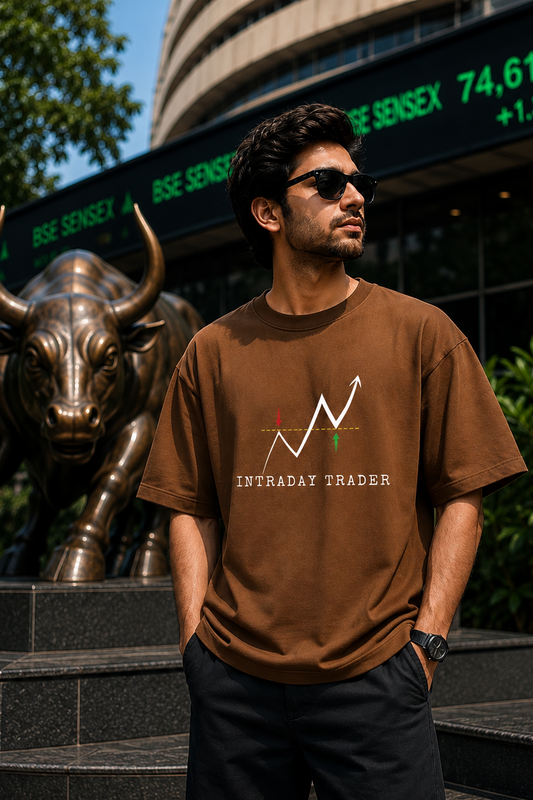 Intraday Trader Oversize Printed Trading T-Shirt