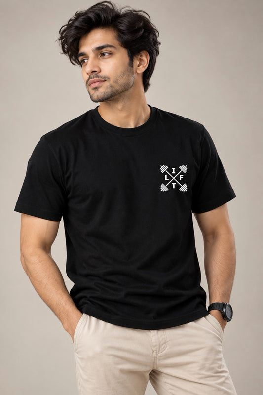 Lift cross Barbells Unisex Printed T-Shirt