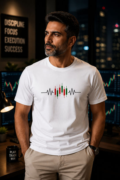 Market Pulse Printed Unisex Trading T-Shirt