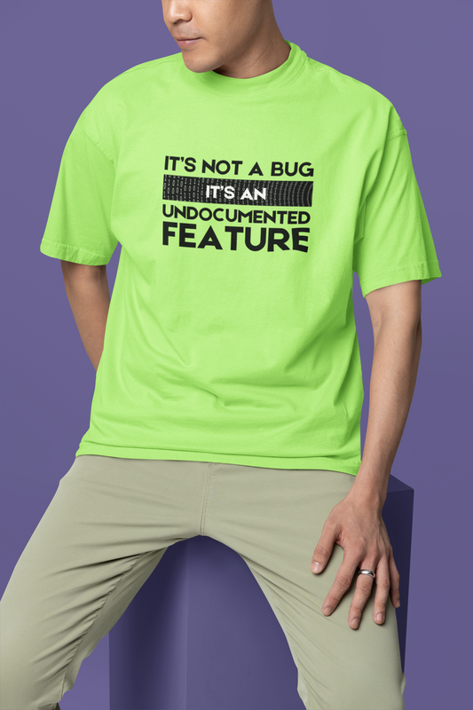 Undocumented Feature Text Printed Oversize T-Shirt