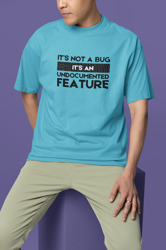 Undocumented Feature Text Printed Oversize T-Shirt