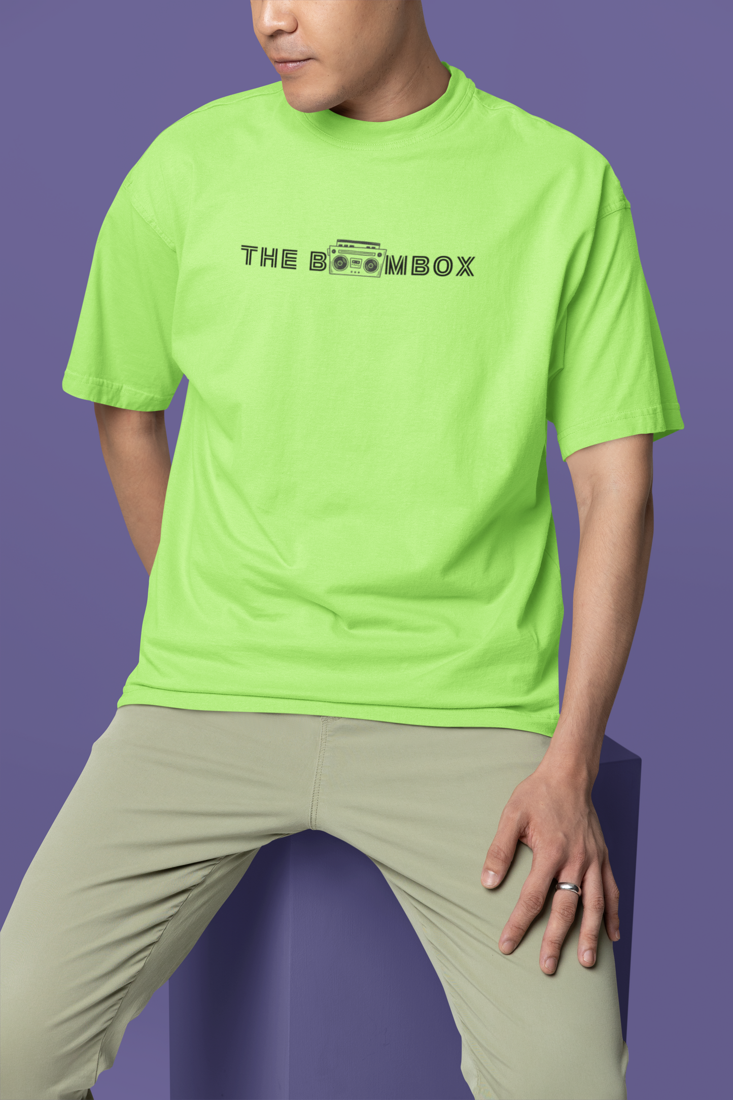 Boombox Music Printed Oversize T-Shirt