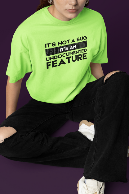 Undocumented Feature Text Printed Oversize T-Shirt