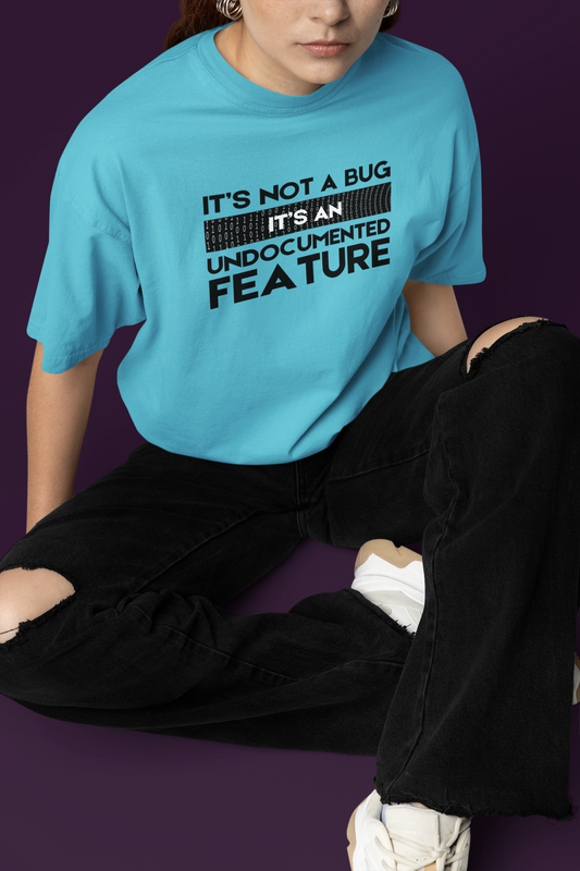 Undocumented Feature Text Printed Oversize T-Shirt