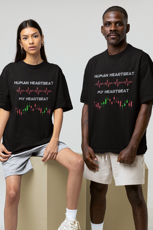 Trader Heartbeat Printed Oversize T-Shirt