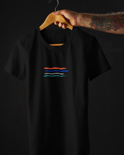 Vibrant Stripes Printed Unisex T-Shirt