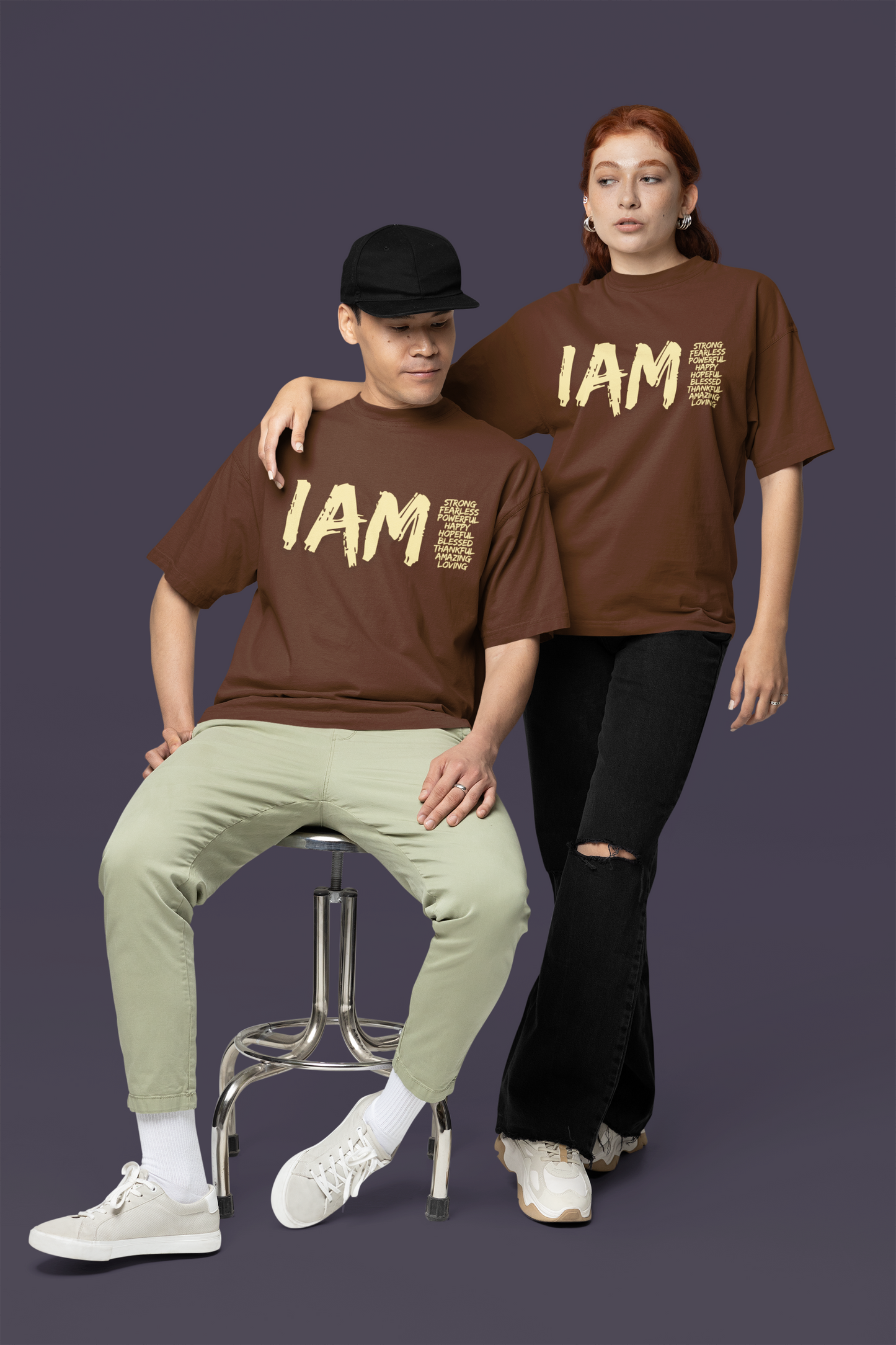 I AM Printed Oversize T-Shirt