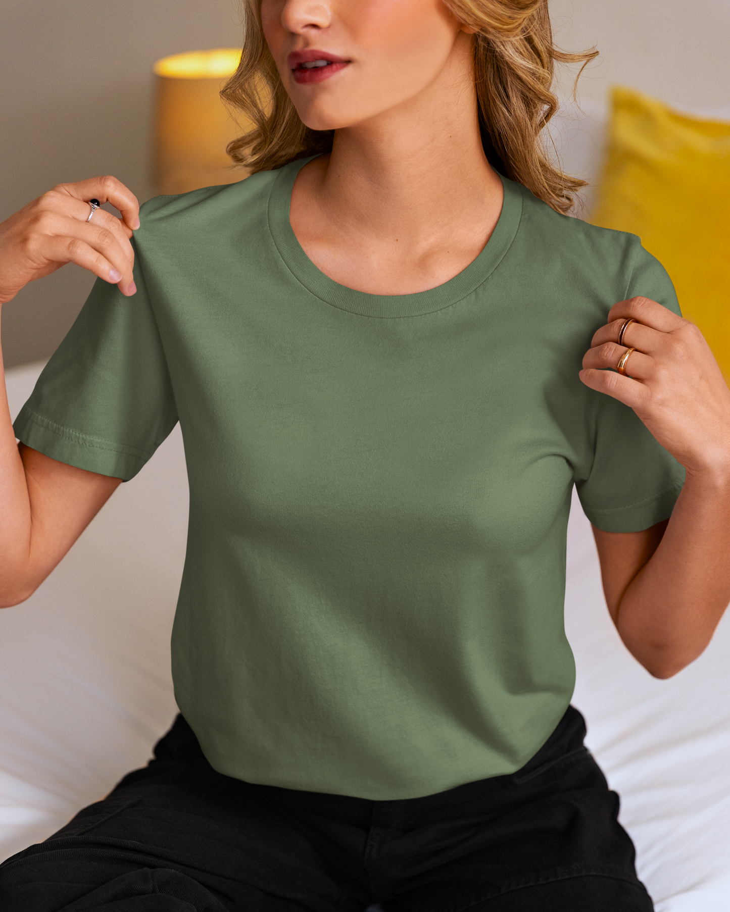 Sage Green Premium Plain T-Shirt