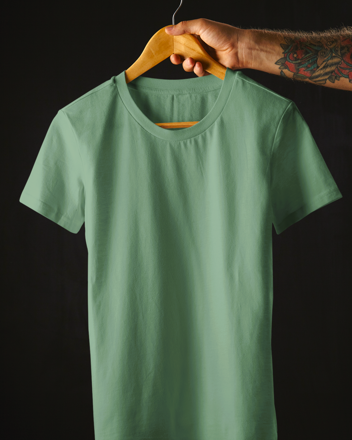 Sage Green Premium Plain T-Shirt