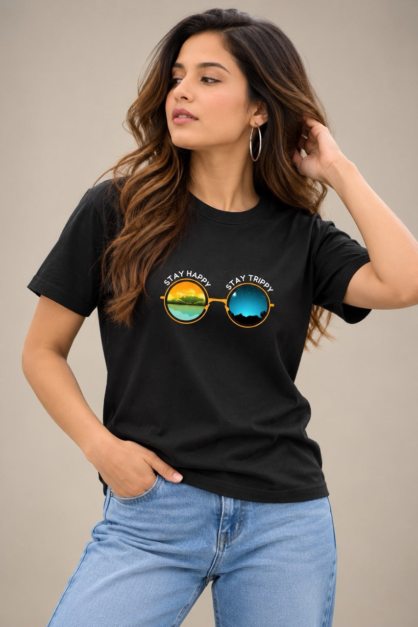 Stay Happy Goggles Unisex T-Shirt