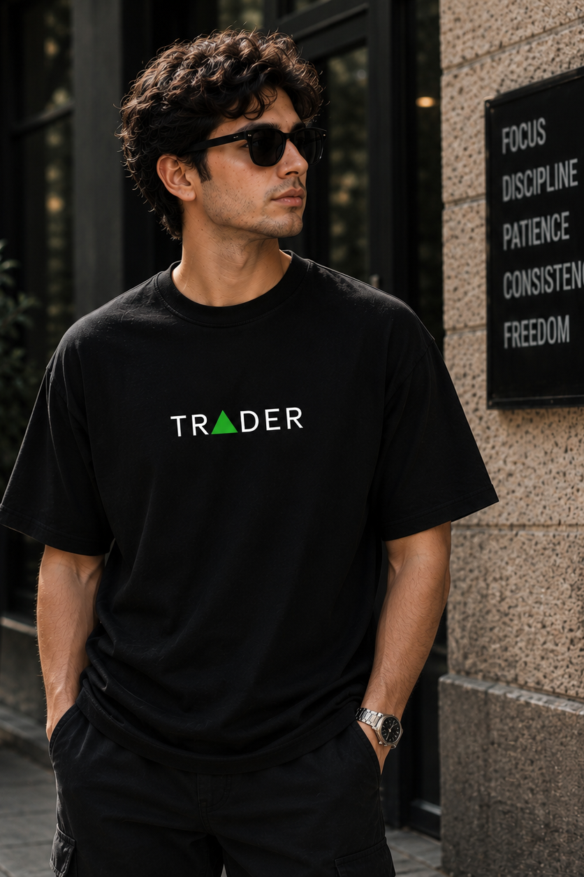 Day Trader  Printed Oversize Trading T-Shirt