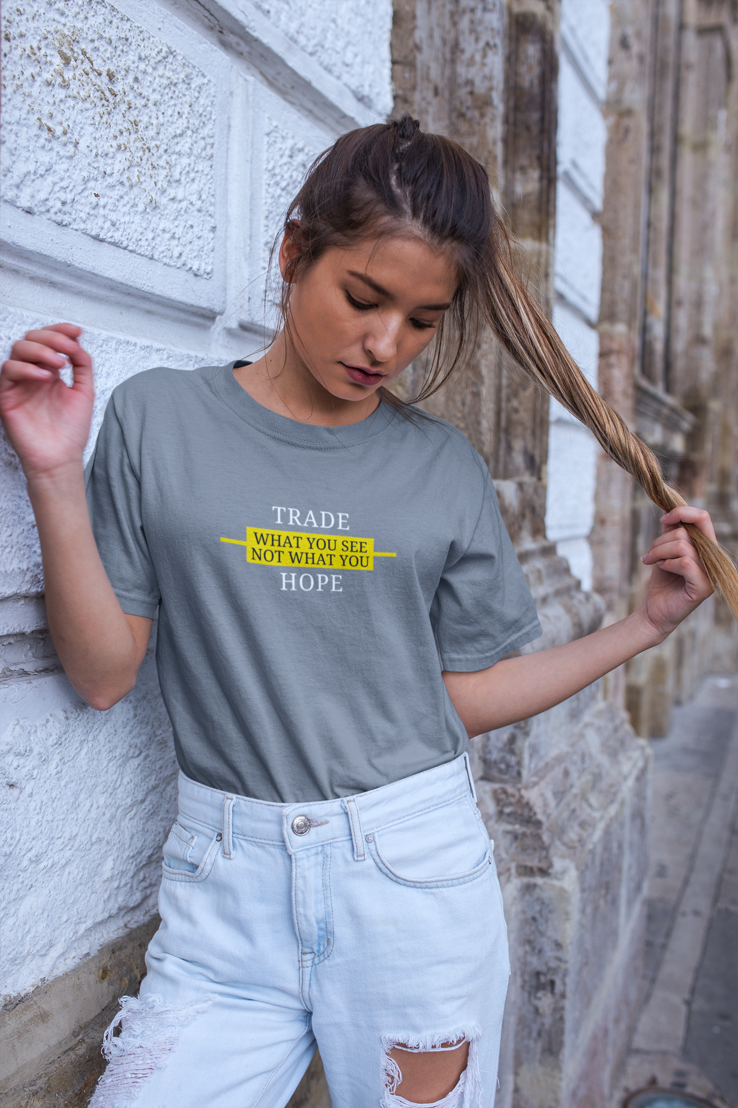 Trade what you see hope Grey Unisex T-Shirt