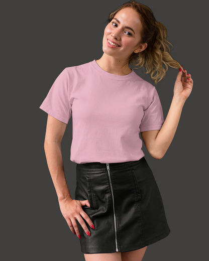 Pink Premium Plain T-Shirt
