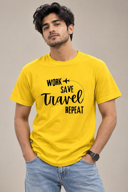Work Travel Repeat Vacation Travel Unisex T-Shirt