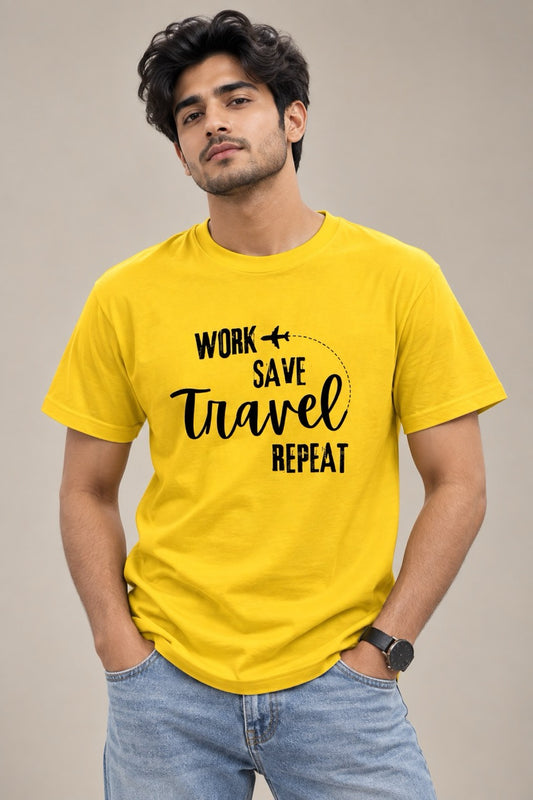 Work Travel Repeat Vacation Travel Unisex T-Shirt